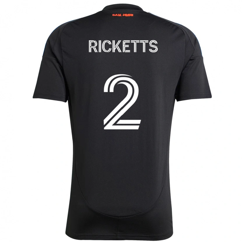 Danxen Homme Maillot Jamar Ricketts #2 Noir Bleu Foncé Tenues Domicile 2025/26 T-Shirt