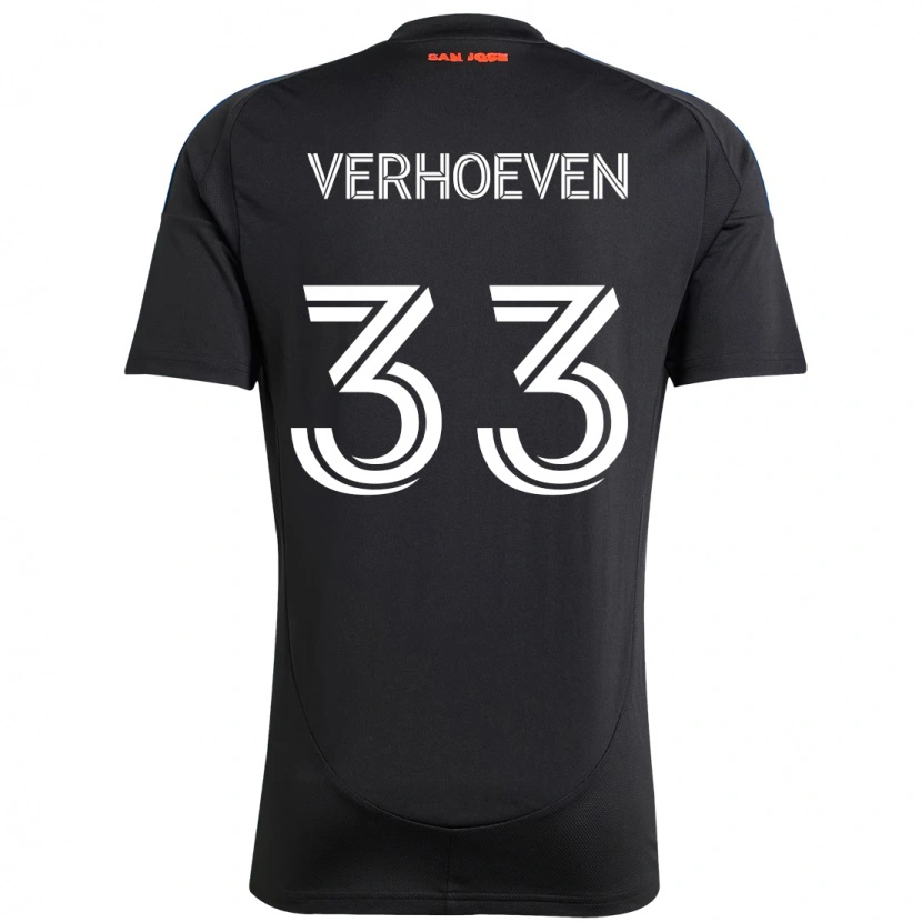 Danxen Homme Maillot Oscar Verhoeven #33 Blanc Rouge Tenues Domicile 2025/26 T-Shirt