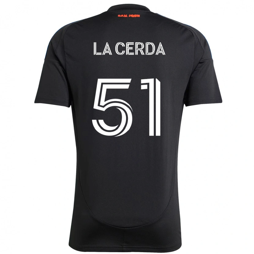 Danxen Homme Maillot Eric De La Cerda #51 Blanc Rouge Tenues Domicile 2025/26 T-Shirt