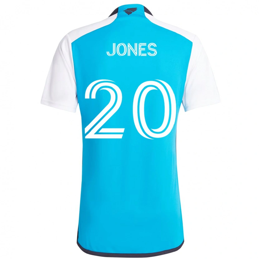 Danxen Homme Maillot Derrick Jones #20 Bleu Ciel Blanc Tenues Domicile 2025/26 T-Shirt