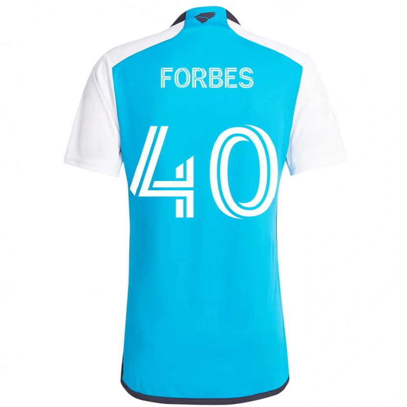 Danxen Homme Maillot Jahlane Forbes #40 Bleu Ciel Blanc Tenues Domicile 2025/26 T-Shirt