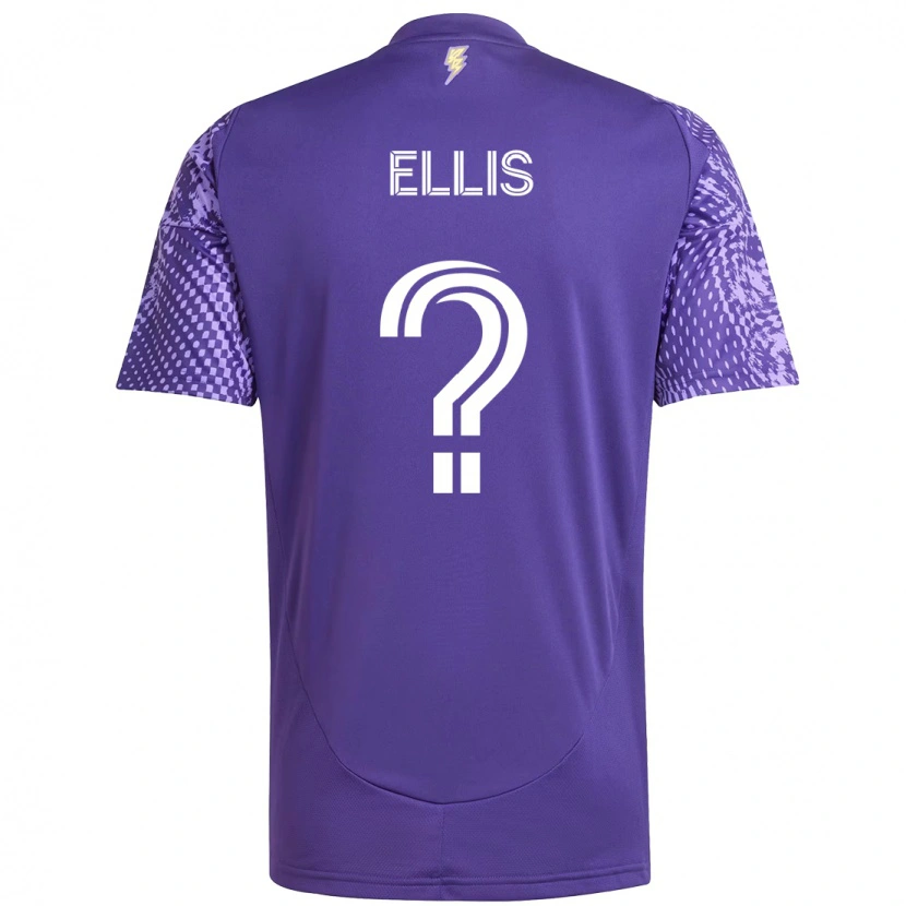 Danxen Homme Maillot Justin Ellis #0 Blanc Violet Tenues Domicile 2025/26 T-Shirt