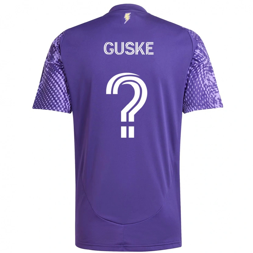 Danxen Homme Maillot Colin Guske #0 Blanc Violet Tenues Domicile 2025/26 T-Shirt