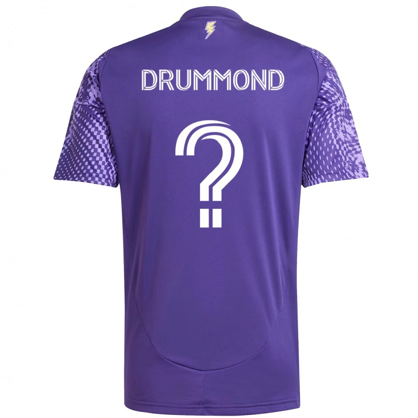 Danxen Homme Maillot Owen Drummond #0 Blanc Violet Tenues Domicile 2025/26 T-Shirt