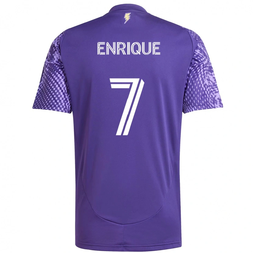 Danxen Homme Maillot Ramiro Enrique #7 Blanc Violet Tenues Domicile 2025/26 T-Shirt