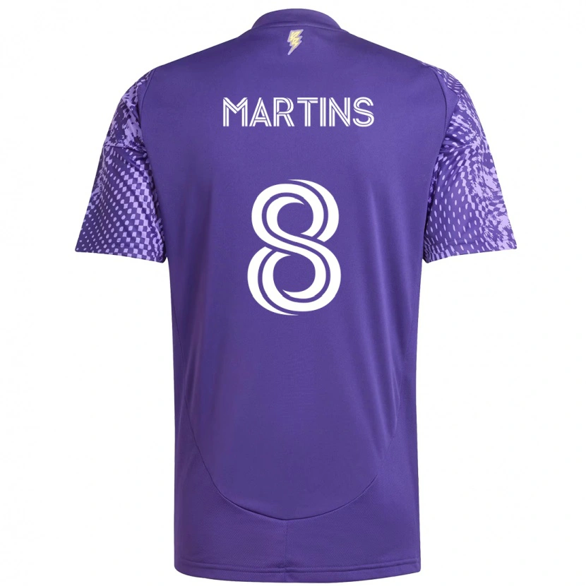 Danxen Homme Maillot Felipe Martins #8 Blanc Violet Tenues Domicile 2025/26 T-Shirt