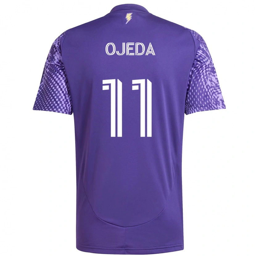 Danxen Homme Maillot Martín Ojeda #11 Violet Blanc Tenues Domicile 2025/26 T-Shirt