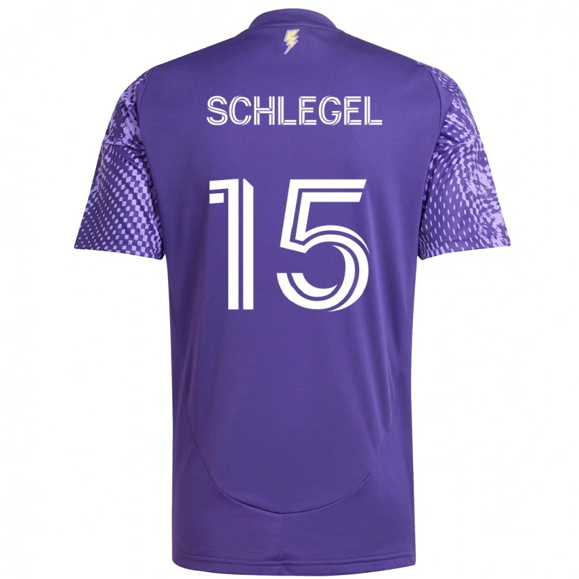 Danxen Homme Maillot Rodrigo Schlegel #15 Blanc Violet Tenues Domicile 2025/26 T-Shirt