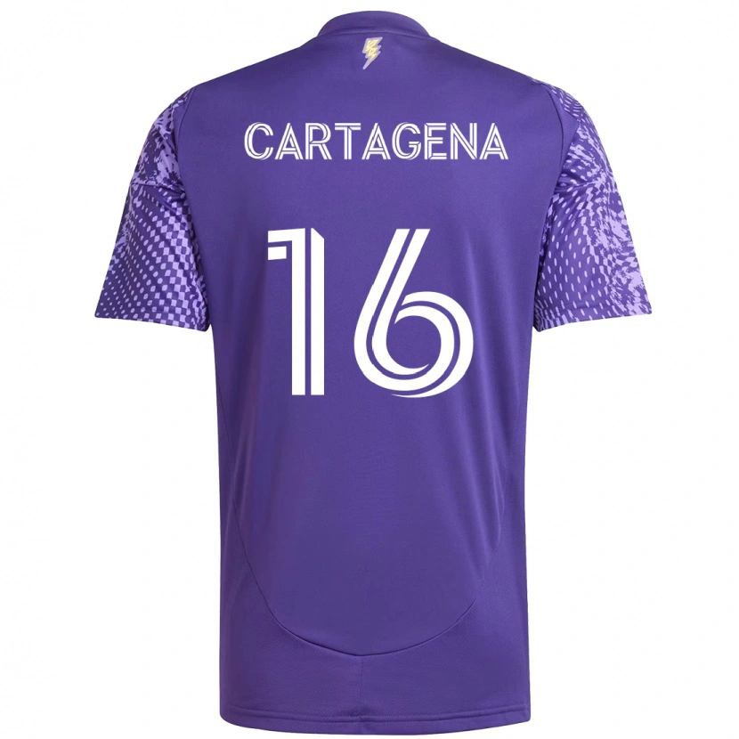 Danxen Homme Maillot Wilder Cartagena #16 Violet Blanc Tenues Domicile 2025/26 T-Shirt