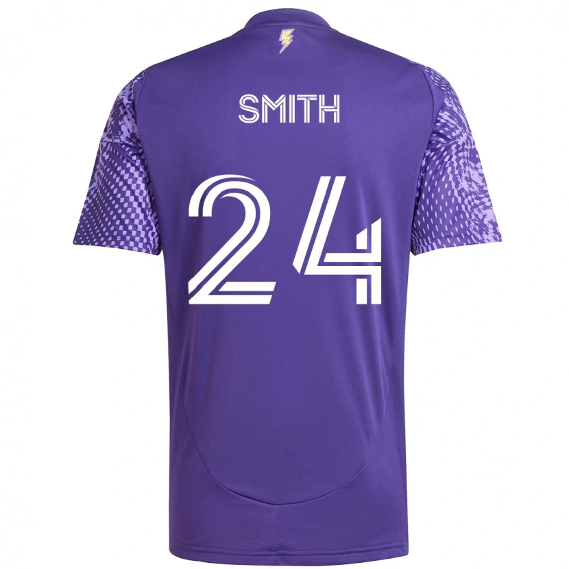 Danxen Homme Maillot Kyle Smith #24 Violet Blanc Tenues Domicile 2025/26 T-Shirt