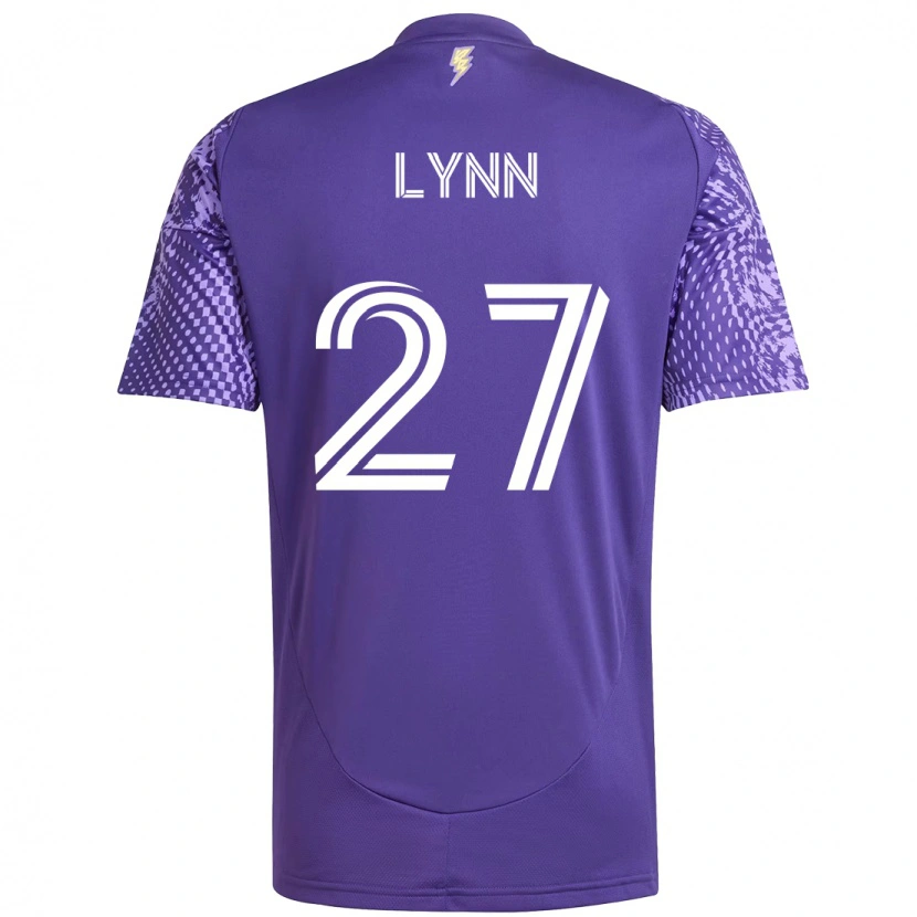 Danxen Homme Maillot Jack Lynn #27 Blanc Violet Tenues Domicile 2025/26 T-Shirt