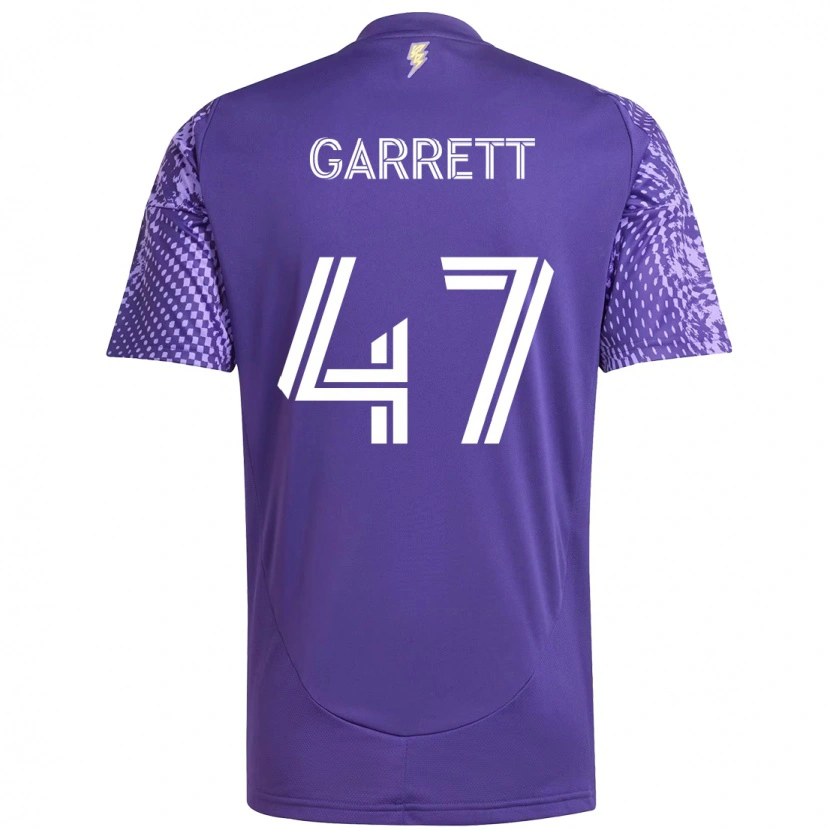 Danxen Homme Maillot Ian Garrett #47 Violet Blanc Tenues Domicile 2025/26 T-Shirt