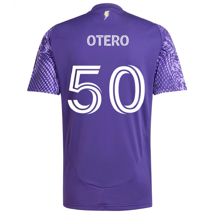 Danxen Homme Maillot Javier Otero #50 Blanc Violet Tenues Domicile 2025/26 T-Shirt