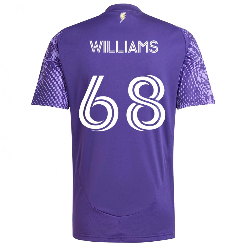 Danxen Homme Maillot Thomas Williams #68 Blanc Violet Tenues Domicile 2025/26 T-Shirt