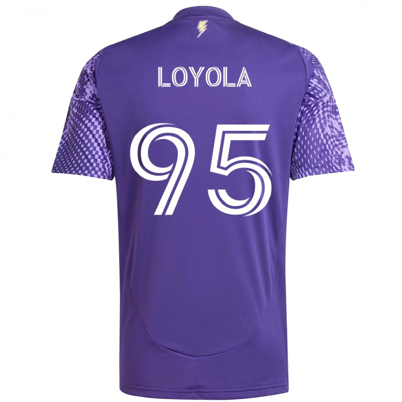 Danxen Homme Maillot Favian Loyola #95 Violet Blanc Tenues Domicile 2025/26 T-Shirt