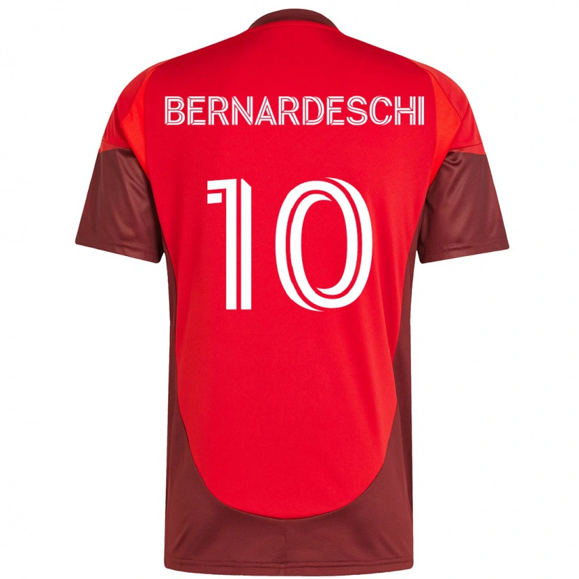 Danxen Homme Maillot Federico Bernardeschi #10 Blanc Rouge Tenues Domicile 2025/26 T-Shirt