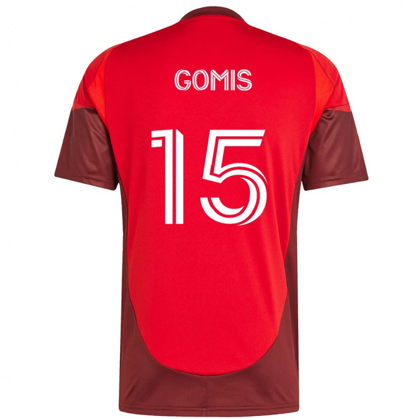 Danxen Homme Maillot Nicksoen Gomis #15 Blanc Rouge Tenues Domicile 2025/26 T-Shirt