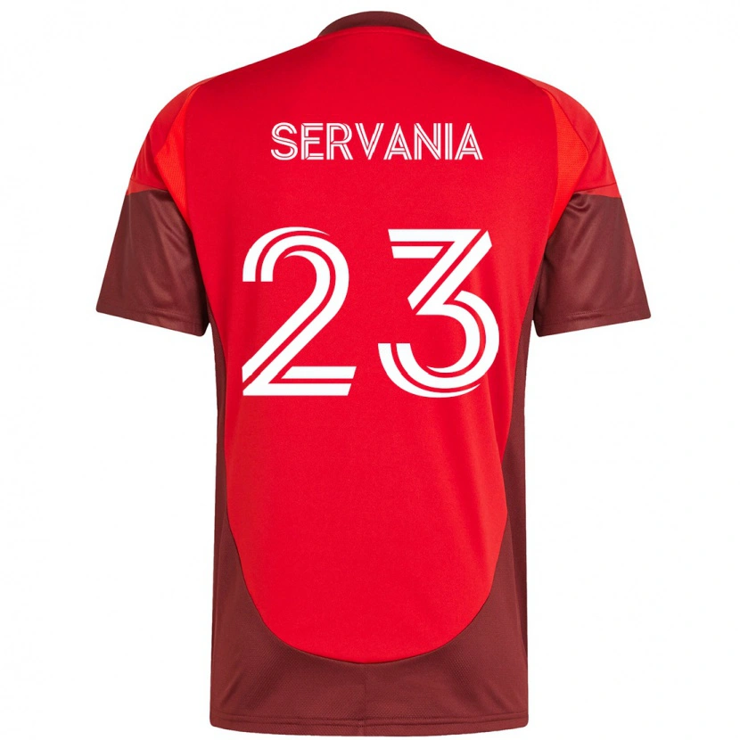 Danxen Homme Maillot Brandon Servania #23 Blanc Rouge Tenues Domicile 2025/26 T-Shirt