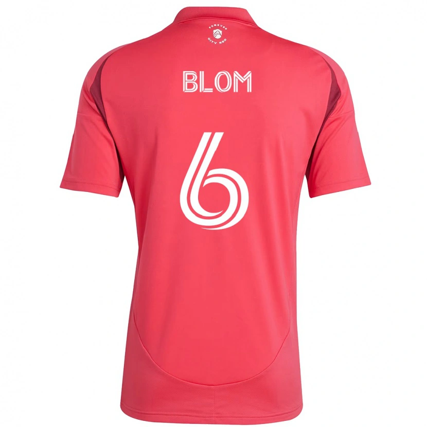Danxen Homme Maillot Njabulo Blom #6 Blanc Magenta Tenues Domicile 2025/26 T-Shirt