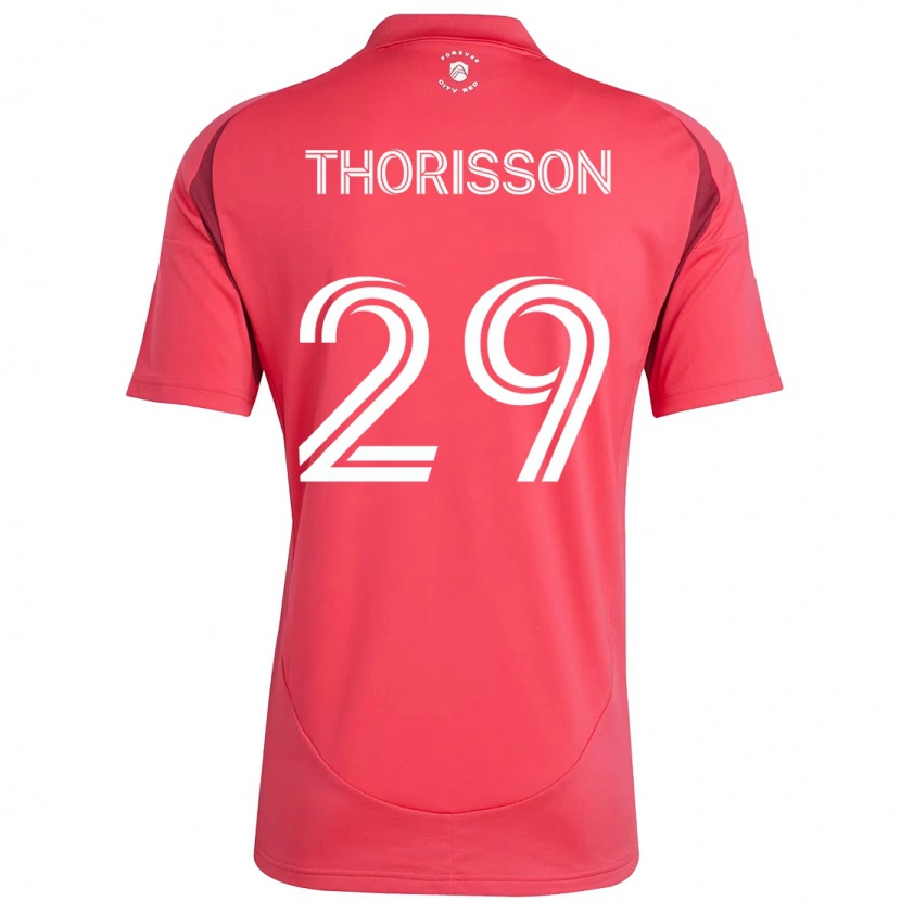 Danxen Homme Maillot Nökkvi Thórisson #29 Magenta Blanc Tenues Domicile 2025/26 T-Shirt