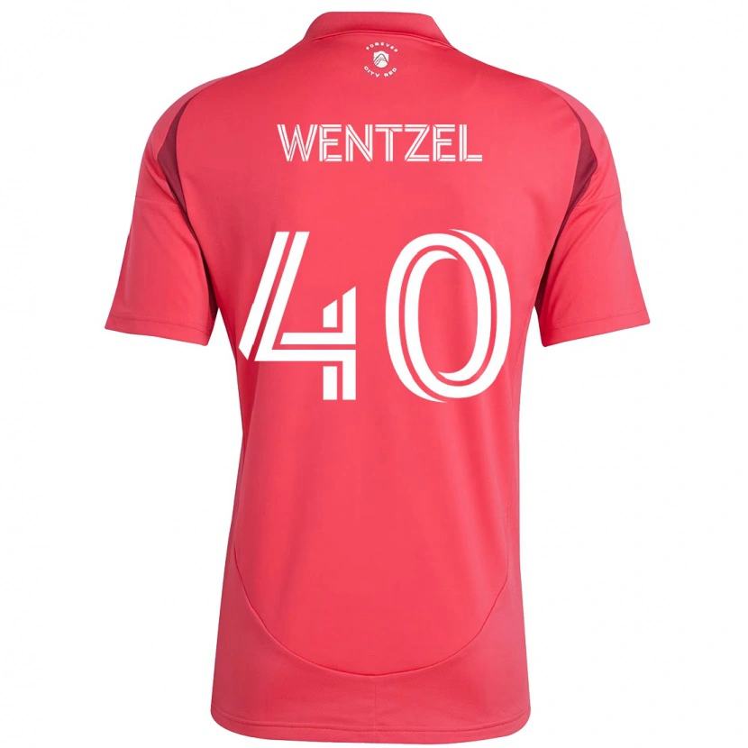 Danxen Homme Maillot Michael Wentzel #40 Magenta Blanc Tenues Domicile 2025/26 T-Shirt