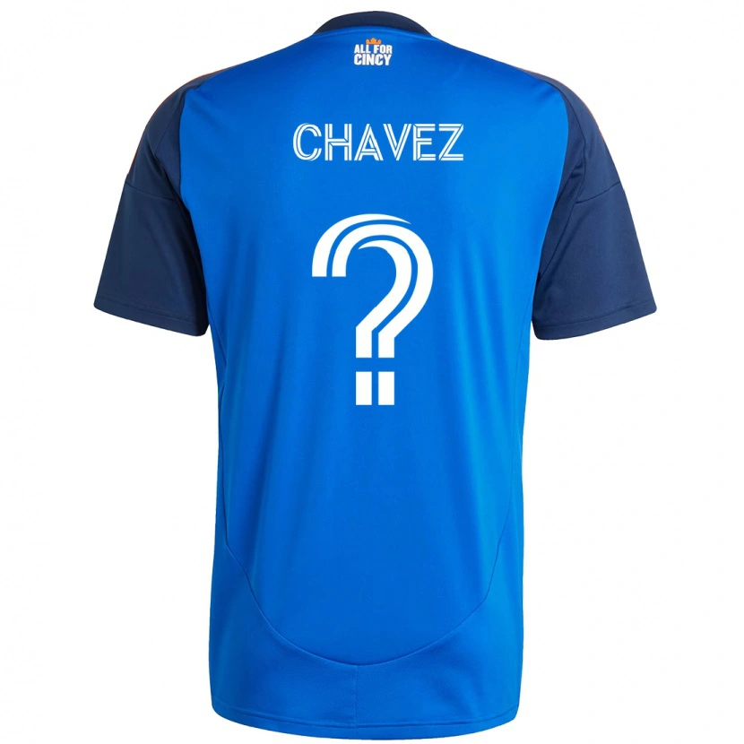 Danxen Homme Maillot Ademar Chávez #0 Blanc Bleu Orange Tenues Domicile 2025/26 T-Shirt
