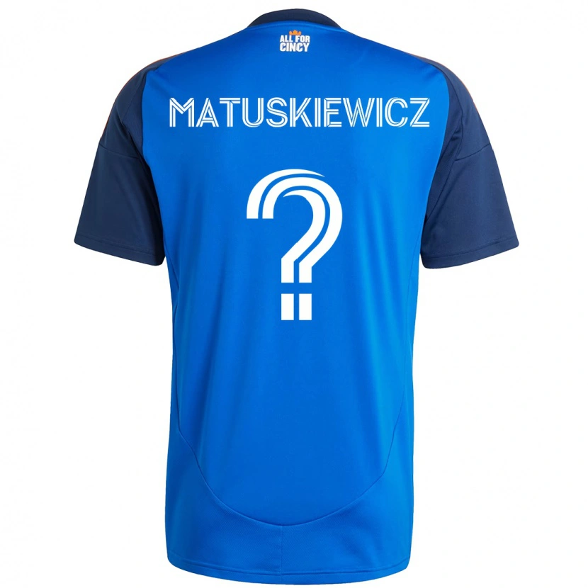 Danxen Homme Maillot Lincoln Matuskiewicz #0 Blanc Bleu Orange Tenues Domicile 2025/26 T-Shirt