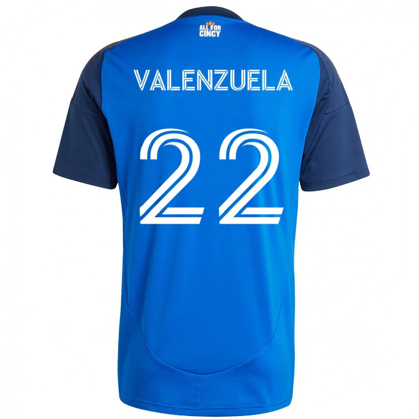 Danxen Homme Maillot Gerardo Valenzuela #22 Bleu Foncé Orange Tenues Domicile 2025/26 T-Shirt