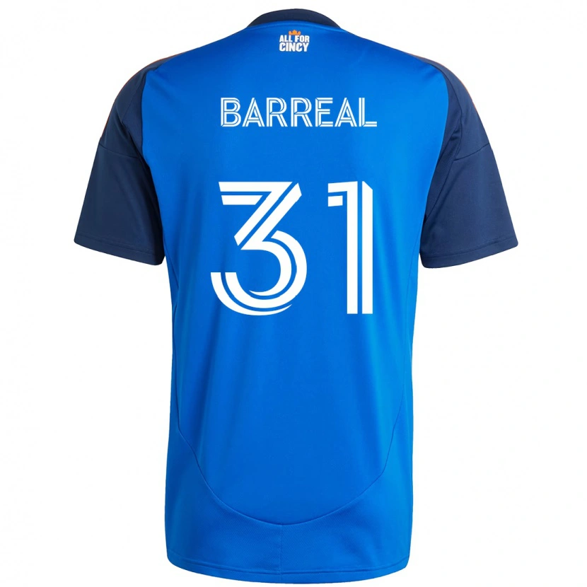 Danxen Homme Maillot Álvaro Barreal #31 Bleu Foncé Orange Tenues Domicile 2025/26 T-Shirt