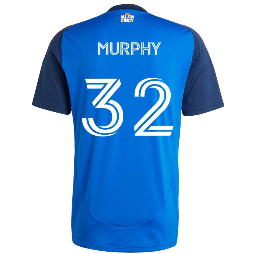 Danxen Homme Maillot Ian Murphy #32 Bleu Foncé Orange Tenues Domicile 2025/26 T-Shirt