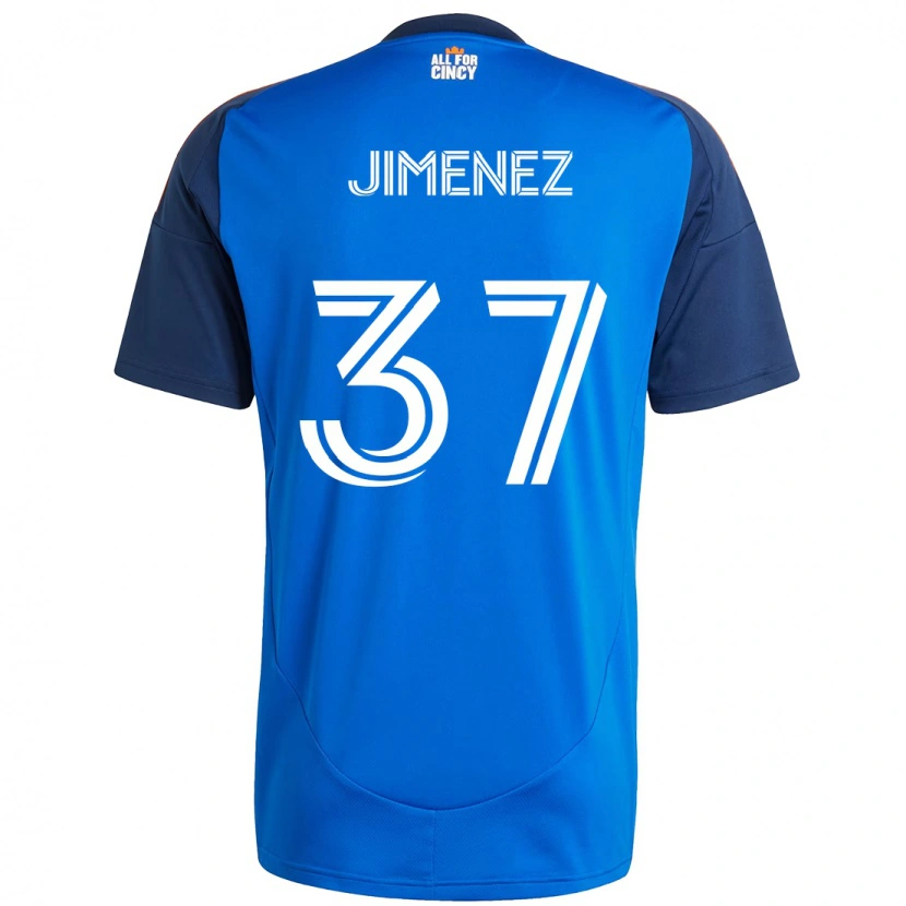 Danxen Homme Maillot Stiven Jimenez #37 Blanc Bleu Orange Tenues Domicile 2025/26 T-Shirt