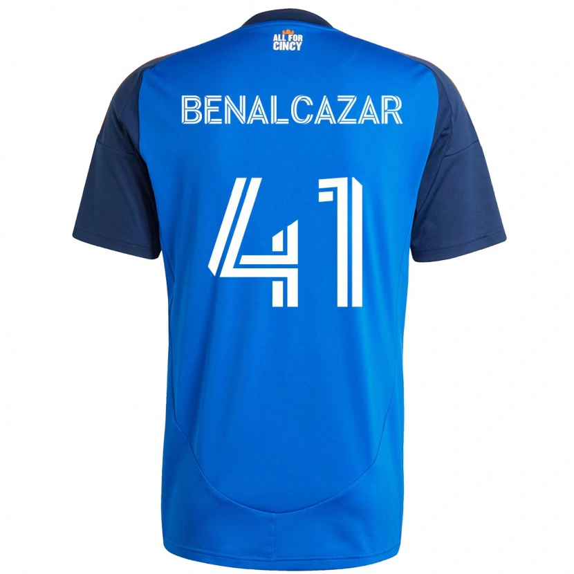 Danxen Homme Maillot Nico Benalcázar #41 Bleu Foncé Orange Tenues Domicile 2025/26 T-Shirt
