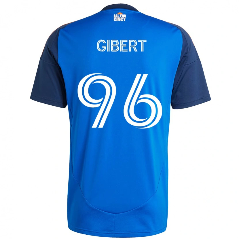 Danxen Homme Maillot Gaël Gibert #96 Blanc Bleu Orange Tenues Domicile 2025/26 T-Shirt