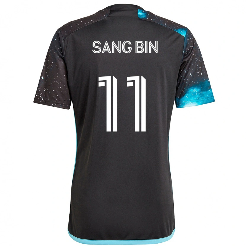 Danxen Homme Maillot Sang-Bin Jeong #11 Noir Bleu Tenues Domicile 2025/26 T-Shirt