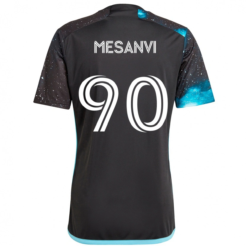 Danxen Homme Maillot Loïc Mesanvi #90 Noir Bleu Tenues Domicile 2025/26 T-Shirt