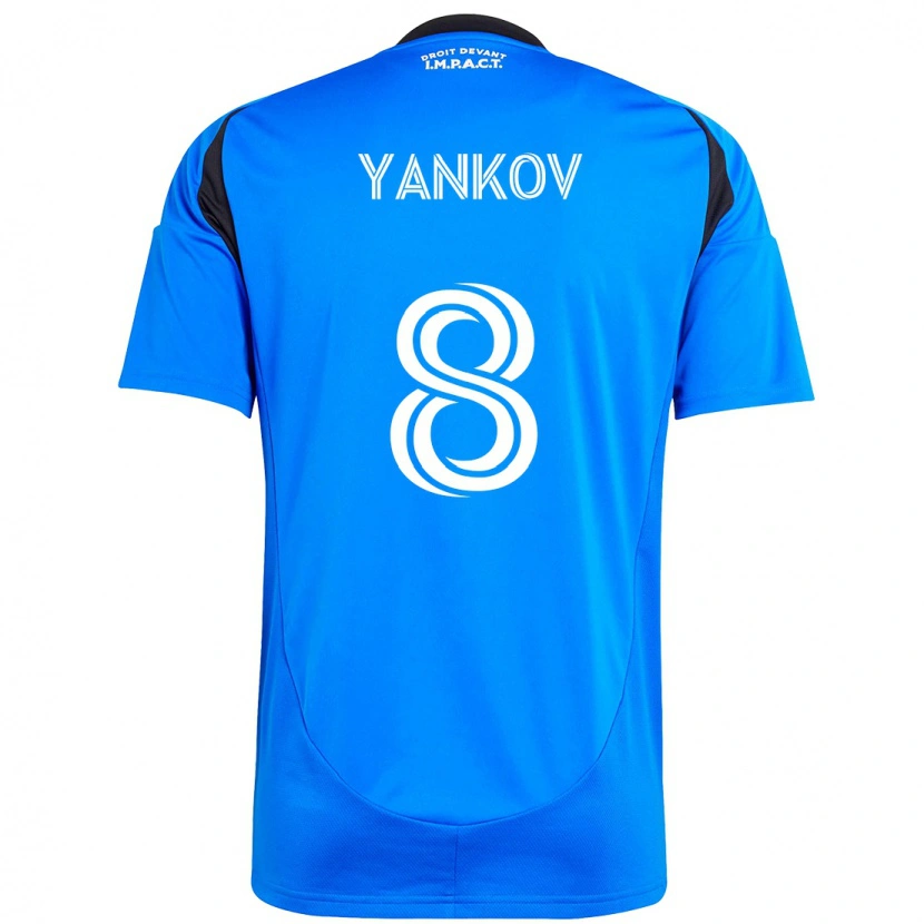 Danxen Homme Maillot Dominik Yankov #8 Bleu Foncé Noir Tenues Domicile 2025/26 T-Shirt