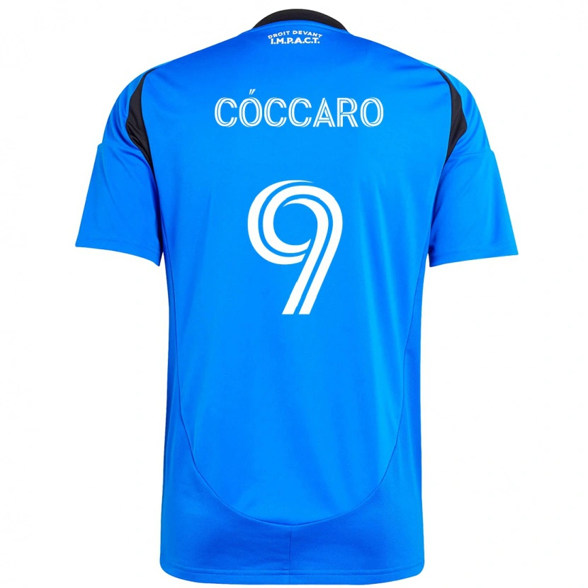 Danxen Homme Maillot Matías Cóccaro #9 Bleu Foncé Noir Tenues Domicile 2025/26 T-Shirt