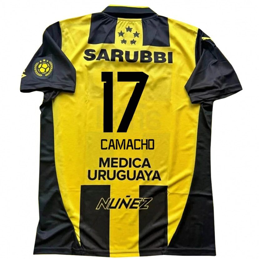 Danxen Homme Maillot Sebastián Camacho #17 Noir Jaune Tenues Domicile 2025/26 T-Shirt
