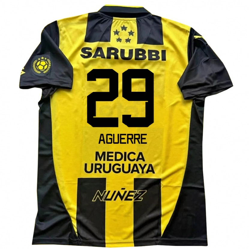 Danxen Homme Maillot Washington Aguerre #29 Noir Jaune Tenues Domicile 2025/26 T-Shirt