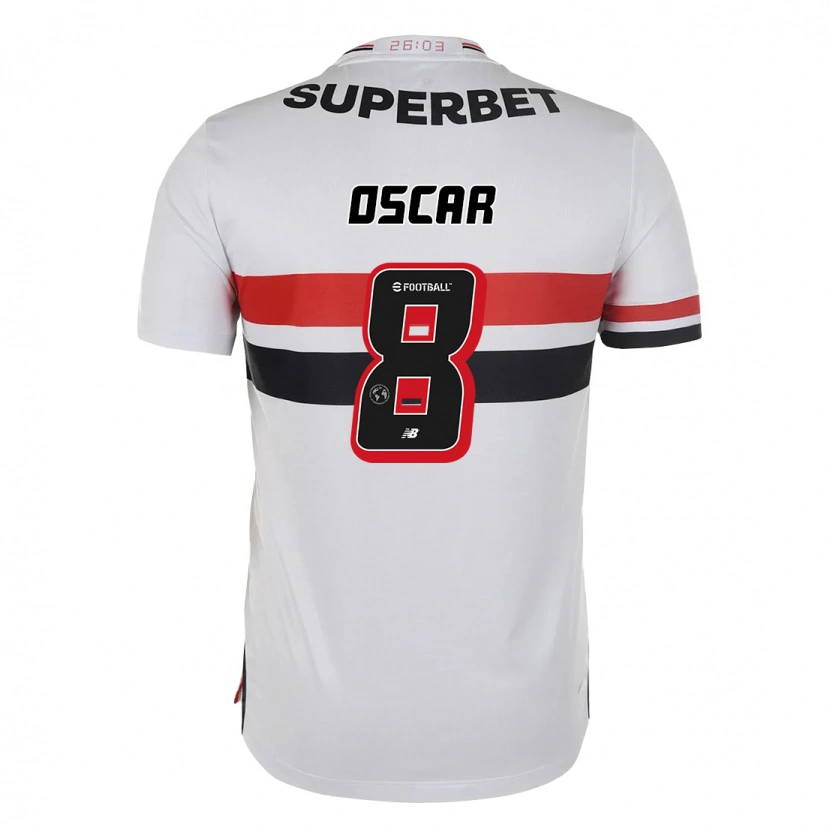 Danxen Homme Maillot Oscar #8 Noir Rouge Tenues Domicile 2025/26 T-Shirt