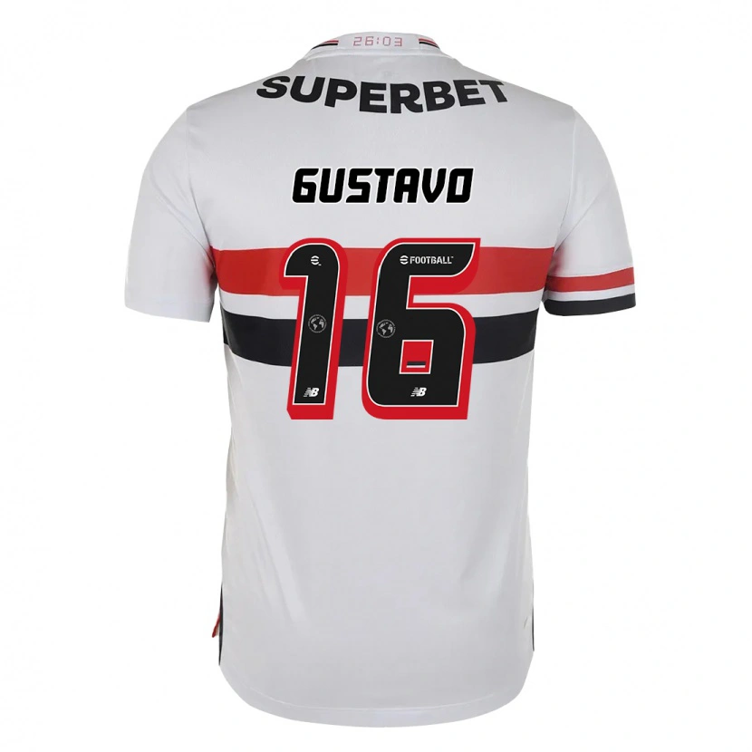 Danxen Homme Maillot Luiz Gustavo #16 Rouge Noir Blanc Tenues Domicile 2025/26 T-Shirt
