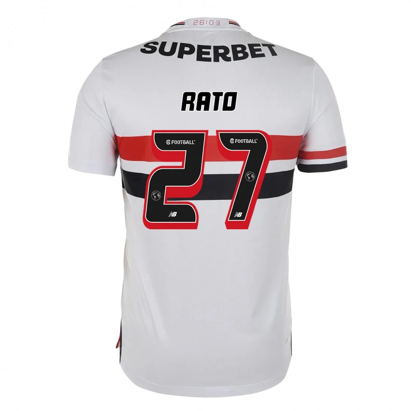 Danxen Homme Maillot Wellington Rato #27 Rouge Noir Blanc Tenues Domicile 2025/26 T-Shirt