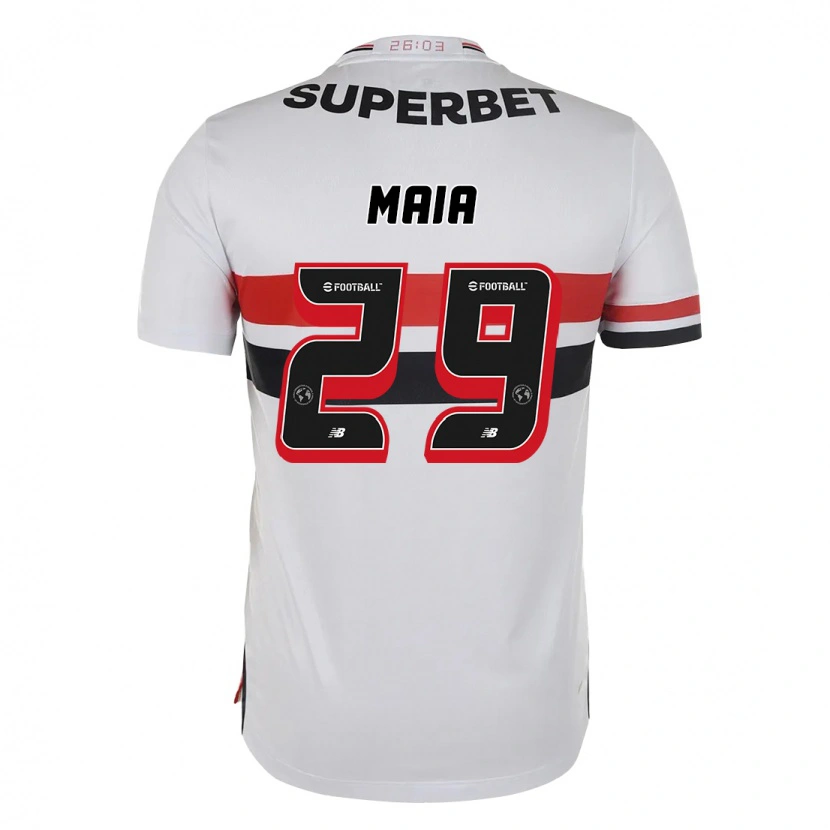 Danxen Homme Maillot Pablo Maia #29 Rouge Noir Blanc Tenues Domicile 2025/26 T-Shirt