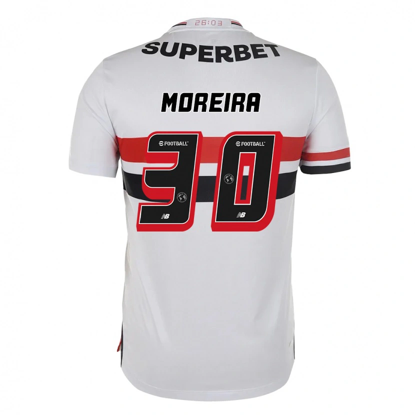 Danxen Homme Maillot João Moreira #30 Rouge Noir Blanc Tenues Domicile 2025/26 T-Shirt