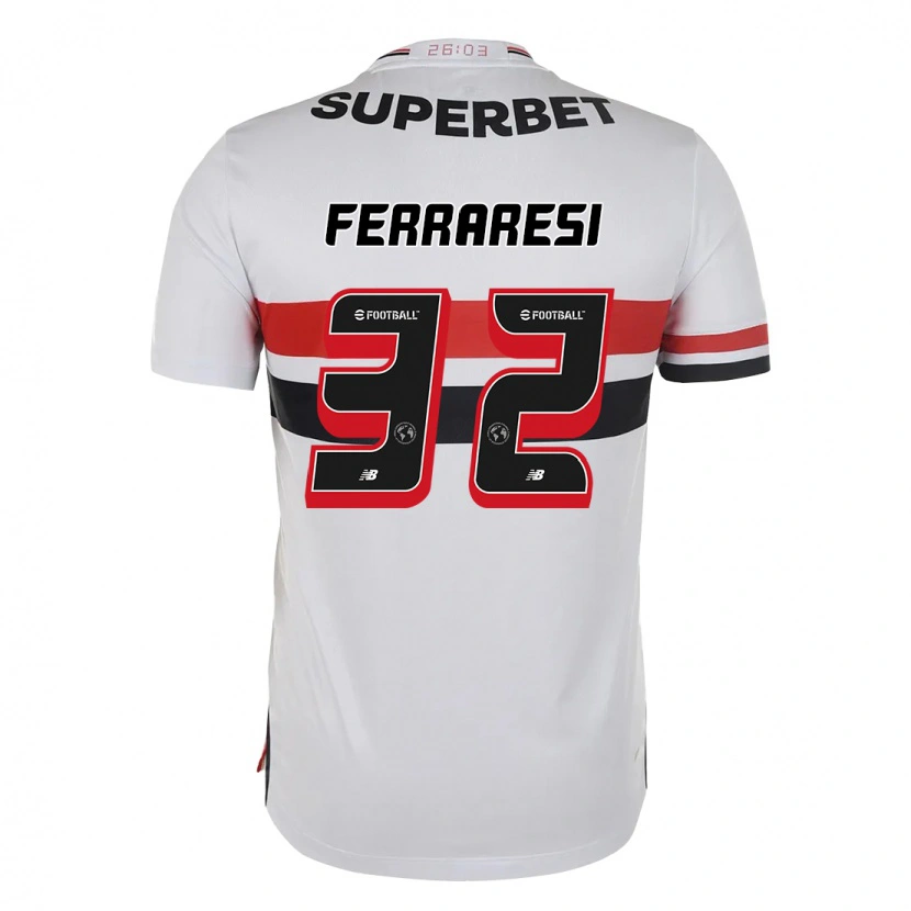 Danxen Homme Maillot Nahuel Ferraresi #32 Rouge Noir Blanc Tenues Domicile 2025/26 T-Shirt