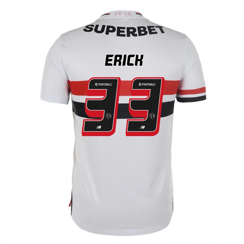 Danxen Homme Maillot Erick #33 Rouge Noir Blanc Tenues Domicile 2025/26 T-Shirt