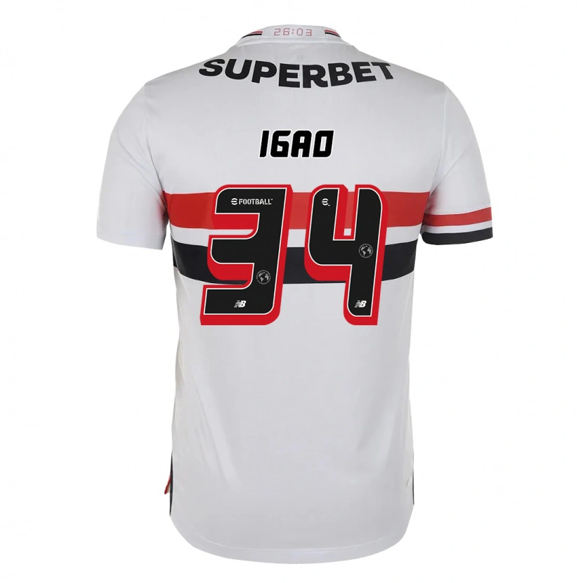Danxen Homme Maillot Igão #34 Rouge Noir Blanc Tenues Domicile 2025/26 T-Shirt