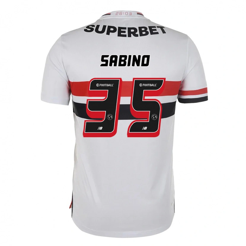 Danxen Homme Maillot Sabino #35 Rouge Noir Blanc Tenues Domicile 2025/26 T-Shirt