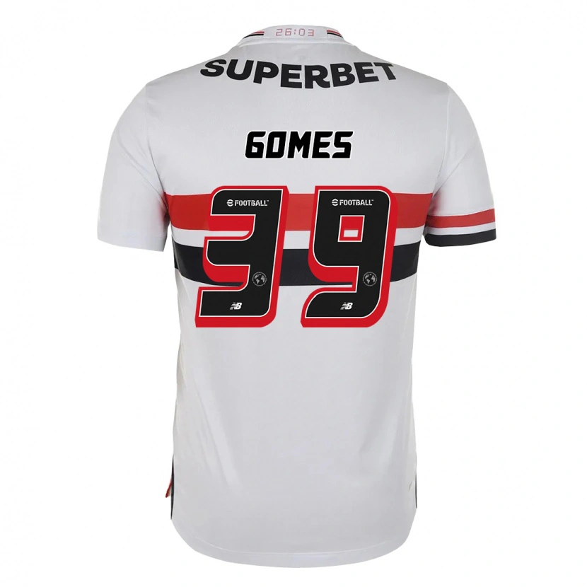 Danxen Homme Maillot William Gomes #39 Rouge Noir Blanc Tenues Domicile 2025/26 T-Shirt