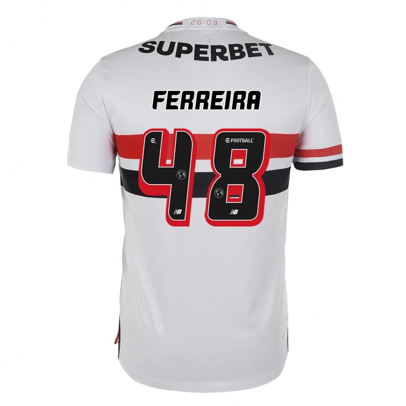 Danxen Homme Maillot Lucas Ferreira #48 Rouge Noir Blanc Tenues Domicile 2025/26 T-Shirt